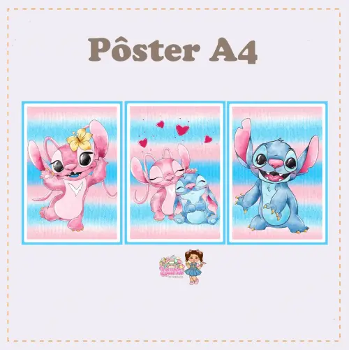 Kit Festa só um Bolinho Stitch e Angel - Decoração de anivers?