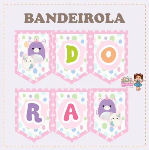 Kit Festa só um Bolinho Squishmallows - Decoração de aniversá