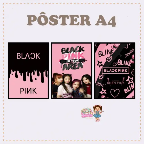 Kit Festa só um Bolinho Black Pink - Decoração de aniversário