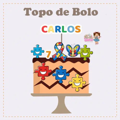 Kit Festa só um Bolinho Autiismo - Decoração de aniversário -