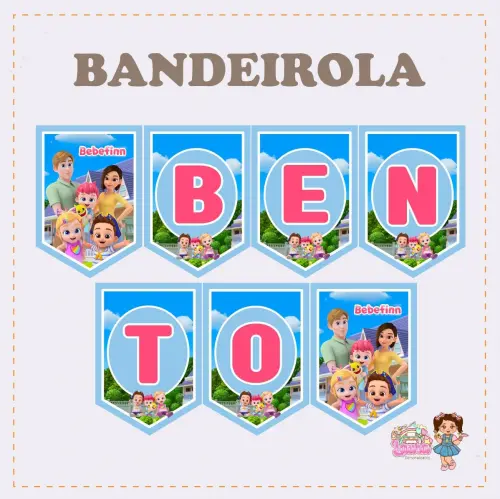 Kit Festa só um Bolinho Bebefinn - Decoração de aniversário -