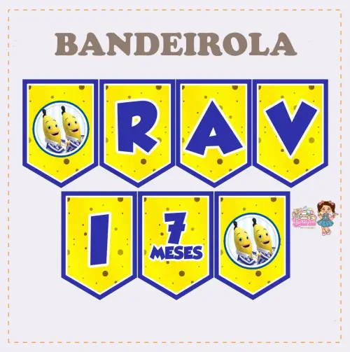 Kit Festa só um Bolinho Banana de Pijamas - Decoração de anive