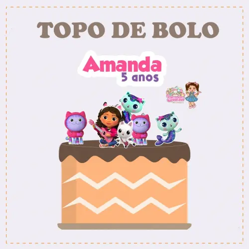 Kit Festa só um Bolinho A casa magica da Gabby - Decoração de 