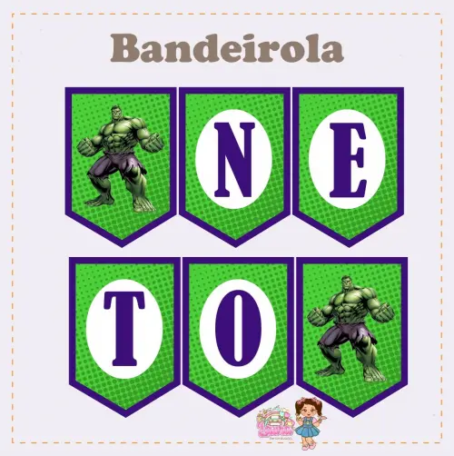 Kit Festa só um Bolinho o Incrivel Hulk - Decoração de anivers