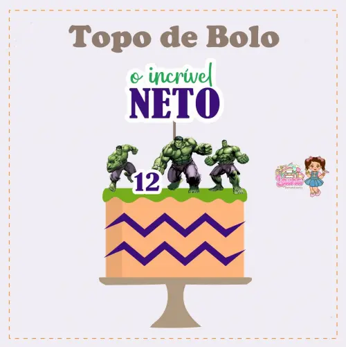 Kit Festa só um Bolinho o Incrivel Hulk - Decoração de anivers