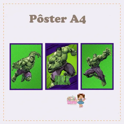 Kit Festa só um Bolinho o Incrivel Hulk - Decoração de anivers