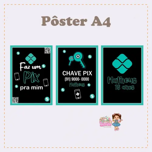 Kit Festa só um Bolinho Faz um Pix - Decoração de aniversário