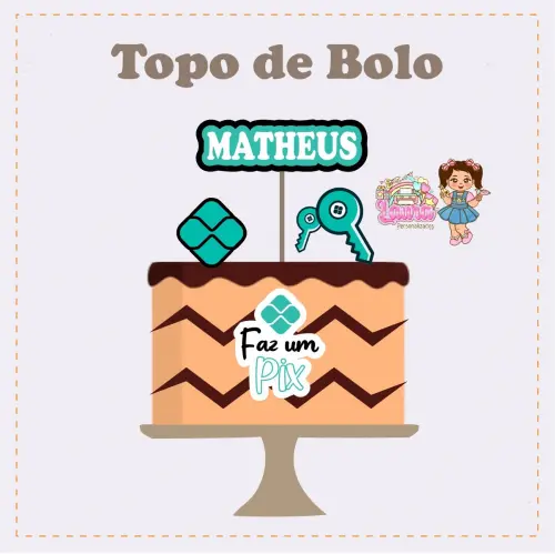 Kit Festa só um Bolinho Faz um Pix - Decoração de aniversário
