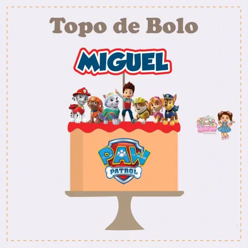 Kit Festa só um Bolinho Patrulha Canina - Decoração de anivers