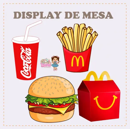 Kit Festa só um Bolinho Mc Donalds - Decoração de aniversário
