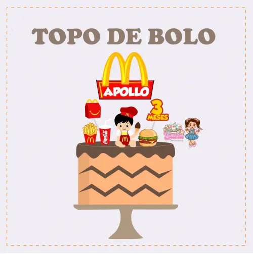 Kit Festa só um Bolinho Mc Donalds - Decoração de aniversário
