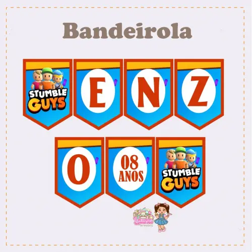 Kit Festa só um Bolinho Stumble  Guys - Decoração de aniversá