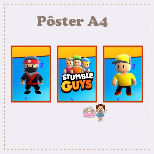 Kit Festa só um Bolinho Stumble  Guys - Decoração de aniversá