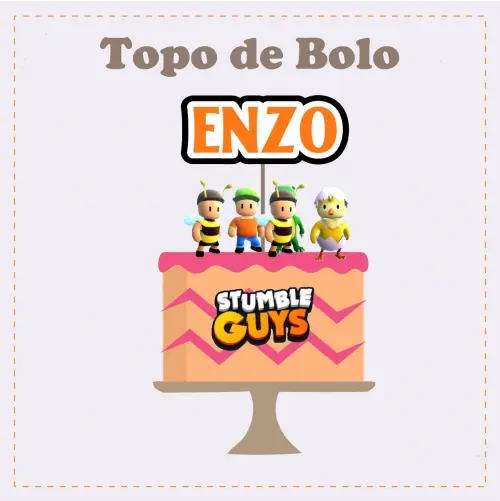 Kit Festa só um Bolinho Stumble  Guys - Decoração de aniversá