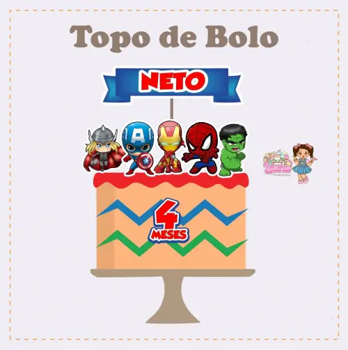 Kit Festa só um Bolinho Os vingadores Baby - Decoração de aniv