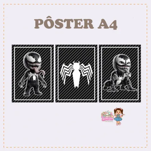 Kit Festa só um Bolinho Venom - Decoração de aniversário - Fe