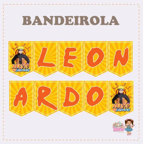 Kit Festa só um Bolinho Naruto - Decoração de aniversário - F
