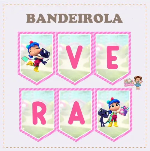Kit Festa só um Bolinho Vera e o Arco Íris - Decoração de ani