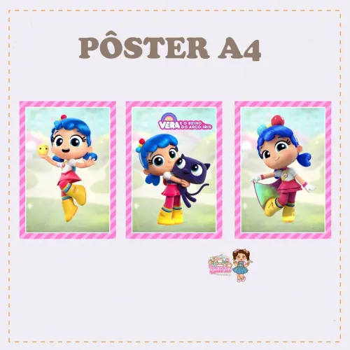 Kit Festa só um Bolinho Vera e o Arco Íris - Decoração de ani