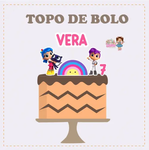 Kit Festa só um Bolinho Vera e o Arco Íris - Decoração de ani