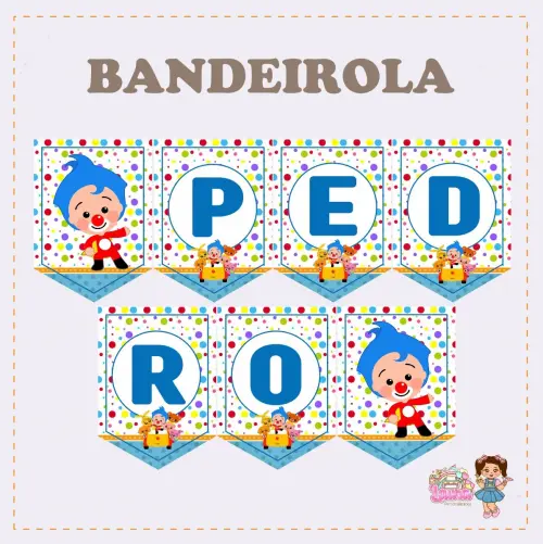 Kit Festa só um Bolinho Palhaço Plim Plim - Decoração de aniv