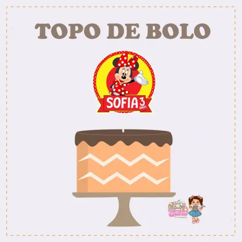Kit Festa só um Bolinho Minnie - Decoração de Festa