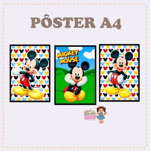 Kit Festa só um Bolinho Mickey - Decoração de Festa