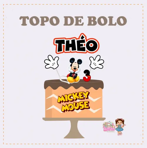 Kit Festa só um Bolinho Mickey - Decoração de Festa