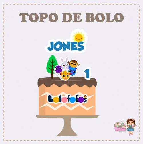 Kit Festa só um Bolinho Bolofofos - Decoração de aniversário 