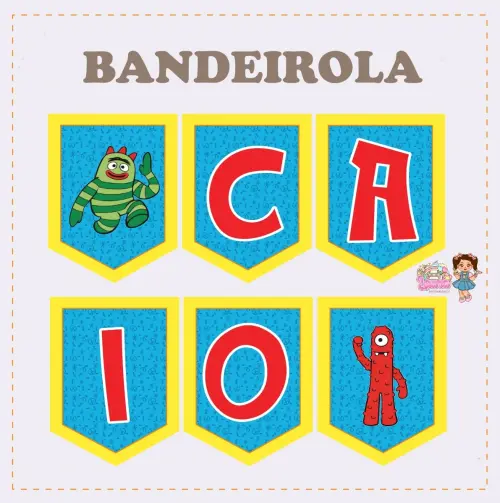 Kit Festa só um Bolinho Yo Gabba Gabba - Decoração de anivers?