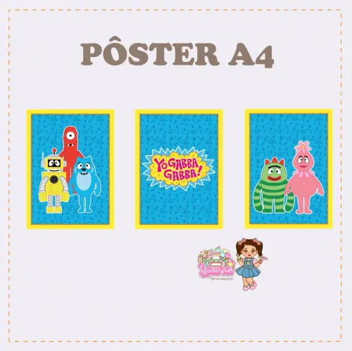 Kit Festa só um Bolinho Yo Gabba Gabba - Decoração de anivers?