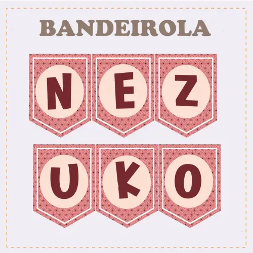 Kit Festa só um Bolinho Nezuko - Decoração de Aniversário - F
