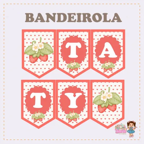 Kit Festa só um Bolinho Morango - Decoração de aniversário - 