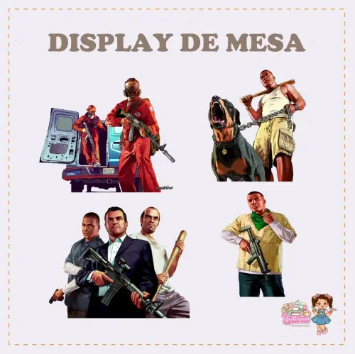 Kit Festa só um Bolinho Jogo GTA - Decoração de Aniversário -
