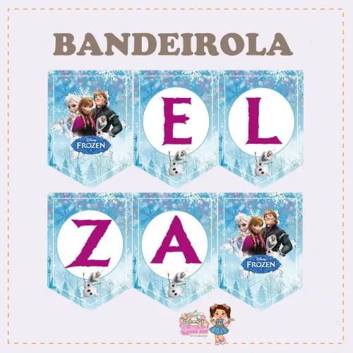 Kit Festa só um Bolinho Frozen - Decoração de aniversário - F