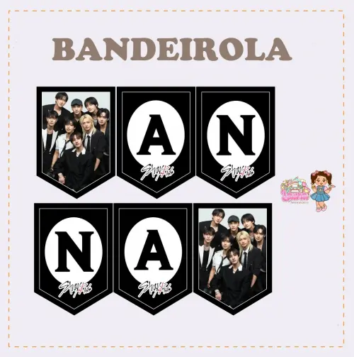 Kit Festa só um Bolinho Stray Kids - Decoração de aniversário