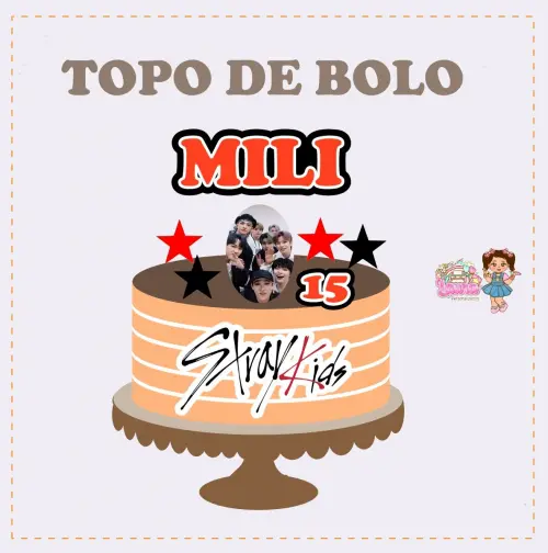 Kit Festa só um Bolinho Stray Kids Vermelho - Decoração de ani