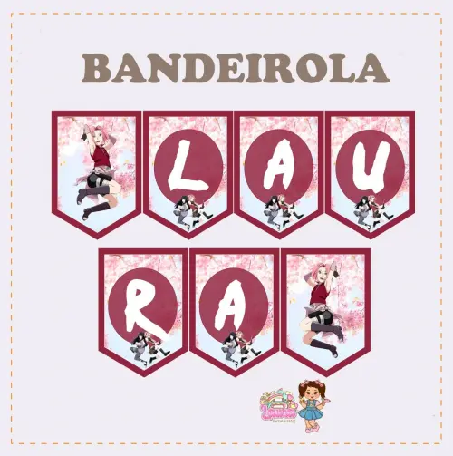 Kit Festa só um Bolinho Sakura - Decoração de aniversário - F