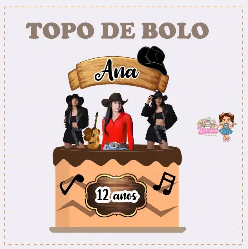 Kit Festa só um Bolinho Ana Castela Boiadeira - Decoração de a