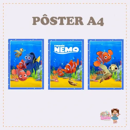 Kit Festa só um Bolinho Nemo - Decoração de aniversário - Fes