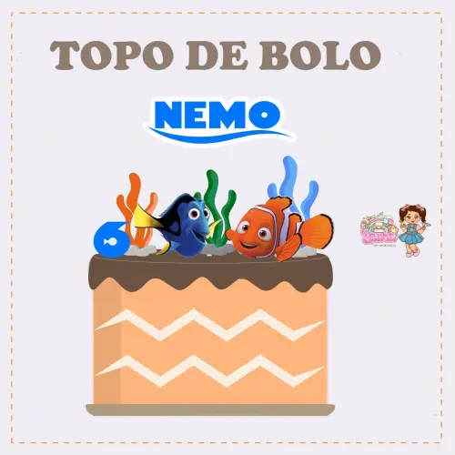 Kit Festa só um Bolinho Nemo - Decoração de aniversário - Fes