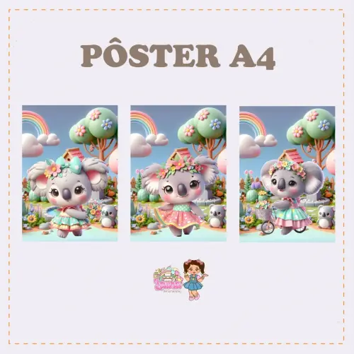 Kit Festa só um Bolinho Jardim das Coalas - Decoração de anive