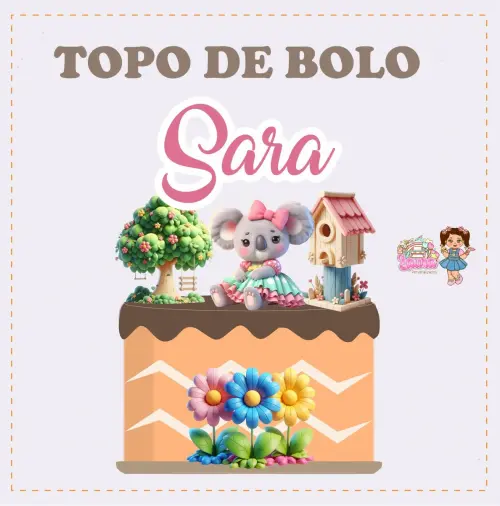 Kit Festa só um Bolinho Jardim das Coalas - Decoração de anive