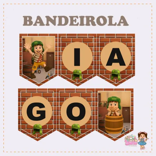 Kit Festa só um Bolinho Chaves - Decoração de aniversário - F