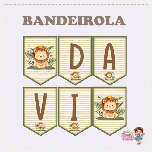 Kit Festa só um Bolinho Leaozinho - Decoração de aniversário 