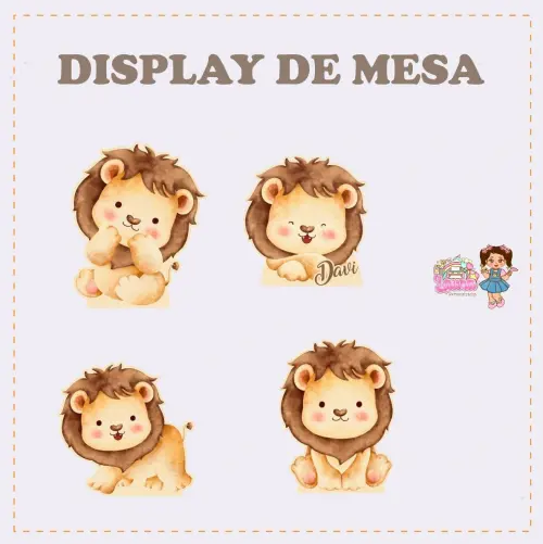 Kit Festa só um Bolinho Leaozinho - Decoração de aniversário 