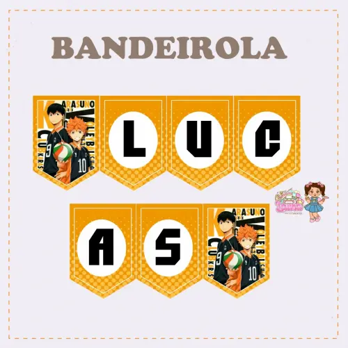 Kit Festa só um Bolinho Haikyuu - Decoração de aniversário - 