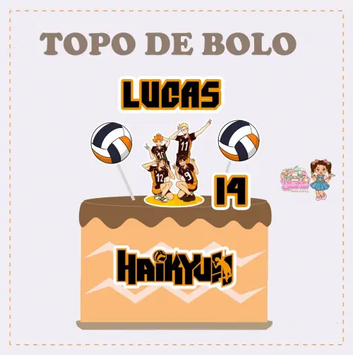 Kit Festa só um Bolinho Haikyuu - Decoração de aniversário - 