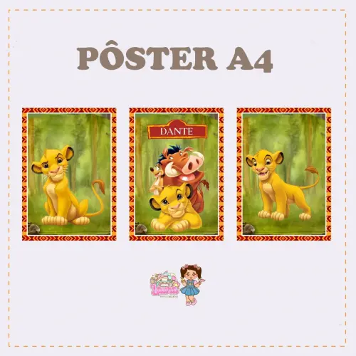 Kit Festa só um Bolinho Simba Rei Leão - Decoração de anivers