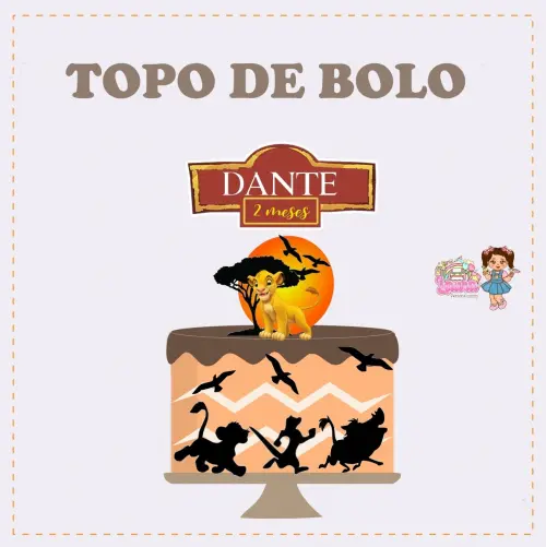 Kit Festa só um Bolinho Simba Rei Leão - Decoração de anivers